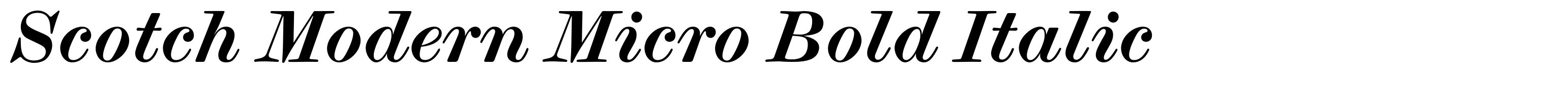 Scotch Modern Micro Bold Italic